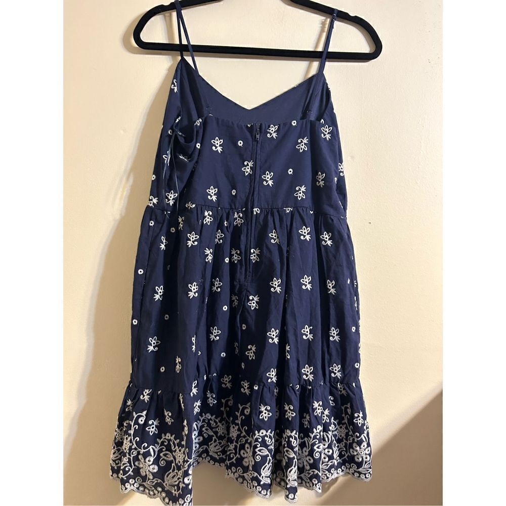 Blue rain  spaghetti strap midi dress size large - Picture 2 of 5